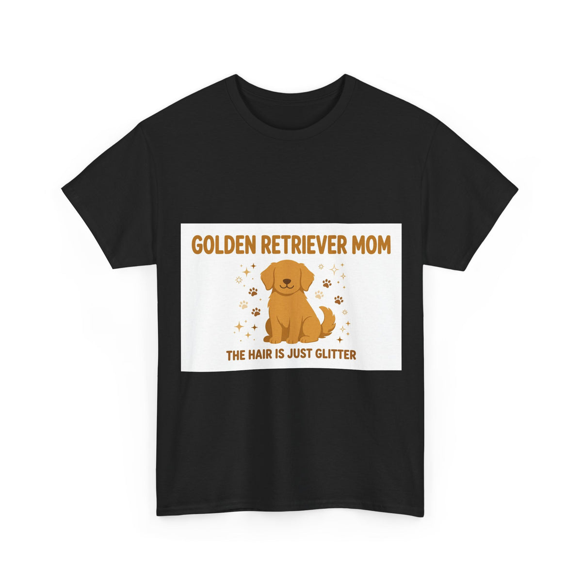 Golden Retriever Mom t-shirt - 'The Hair Is Just Glitter' design - additional product view 1