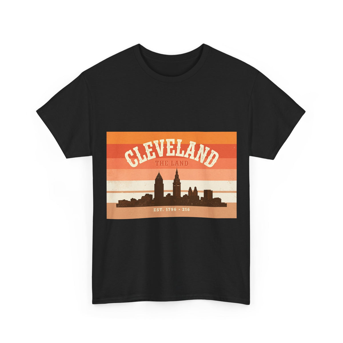 Cleveland The Land retro sunset t-shirt - additional product view 1