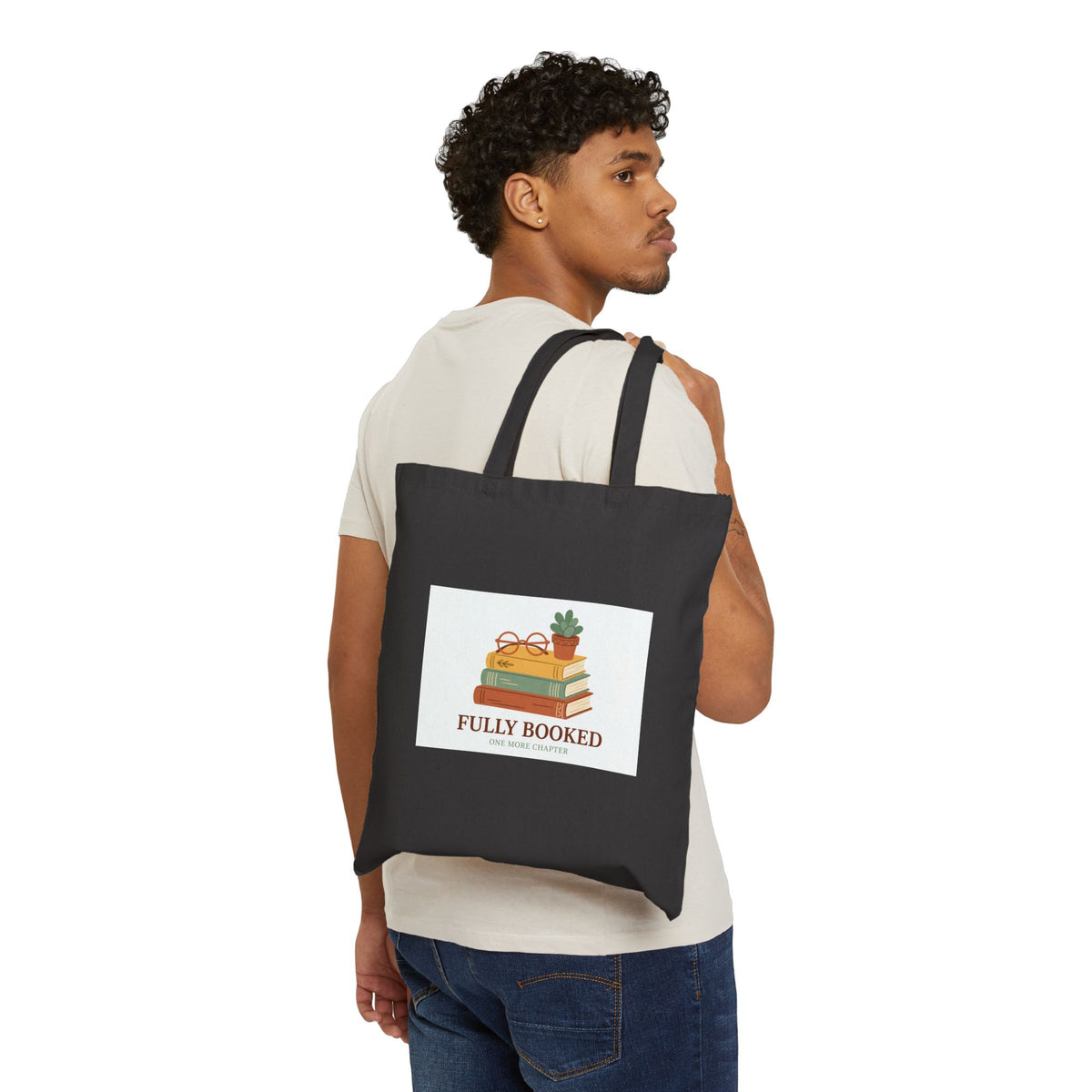 Fully Booked 'One More Chapter' cotton canvas tote bag - additional product view 6